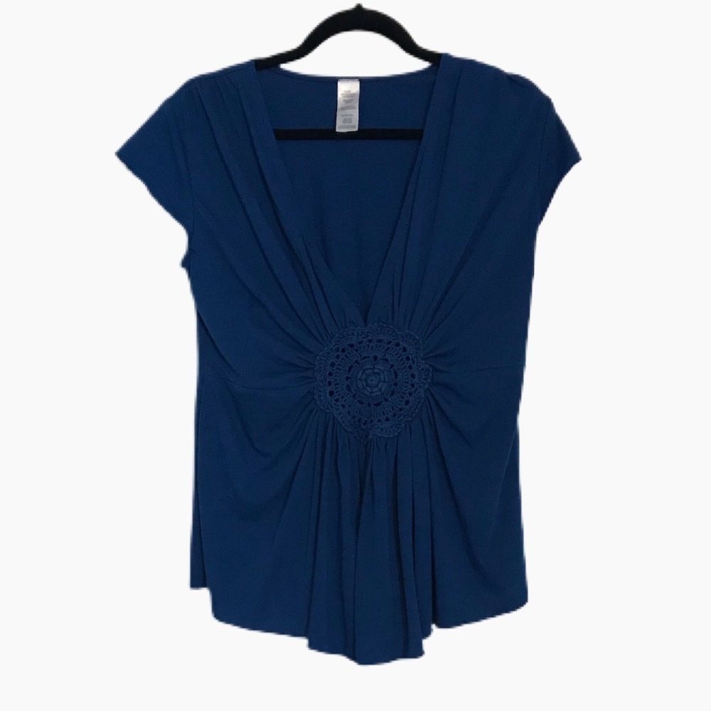 Royal blue short sleeve top